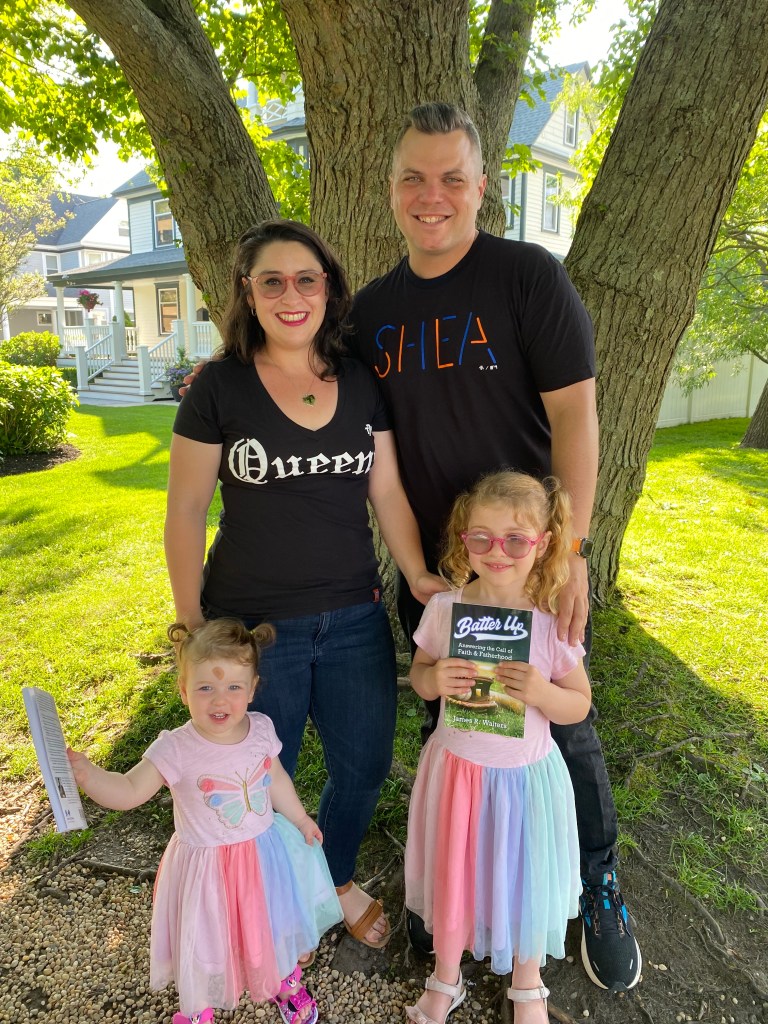 Jimmy with his wife, Suzie, and daughters Shea and Lily.